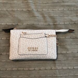 GUESS white and Gold purse